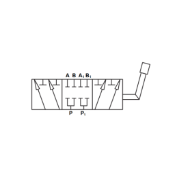 Rutulinis vožtuvas, užsakymo kaina, 6/2 gw 1" 180l/min 250bar
