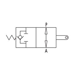 Traukiamas ribojimo vožtuvas „ribojimo jungiklis“, paprastai atidarytas V-FCR 1T sriegis: 3/4 colio, srautas: 120 l, maks. slėgi