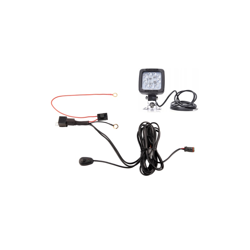 Lenkiškas darbo žibintas 9xLED 1980 LM 14.4W + jungtis