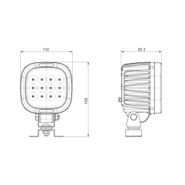 Lenkiškas darbo žibintas 12xLED 8000 LM 78W + jungtis