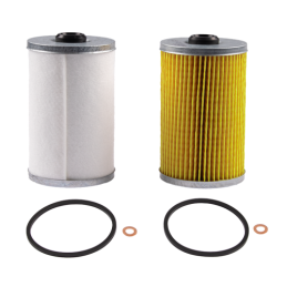 2 x Kuro filtrų komplektas traktoriui Ursus C-330 C-360 C-385 Bizon. Preliminarus kuro filtras + smulkus kuro filtras KWP010X Sę