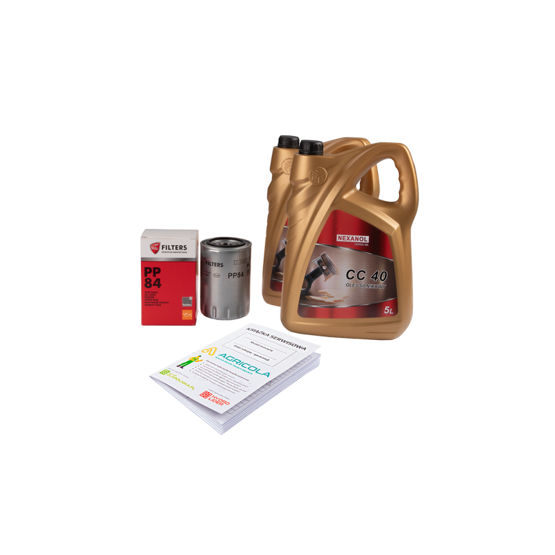 Variklio alyvos filtras PP84 PP-8.4 Ursus C-330 C-360 traktoriui + NEXANOL CC 40 10L variklio alyva + serviso knygelė