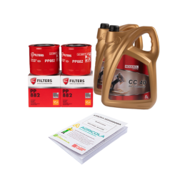 Alyvos filtrų rinkinys Ursus U902/904 U1002/1004 traktoriui. Alyvos filtrai PP882 PP-8.8.2 + variklio alyva NEXANOL CC 40 10L + 