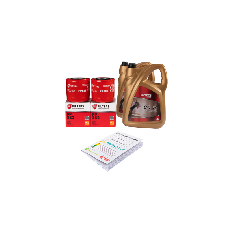 Alyvos filtrų rinkinys Ursus U902/904 U1002/1004 traktoriui. Alyvos filtrai PP882 PP-8.8.2 + variklio alyva NEXANOL CC 40 10L + 