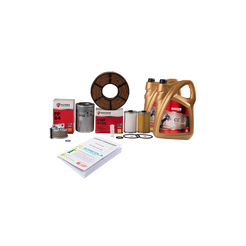 Pilnas filtrų komplektas Ursus C-360 traktoriui. Variklio alyvos filtras + kuro filtrai + kuro nuosėdų įdėklas + pakėlimo filtra