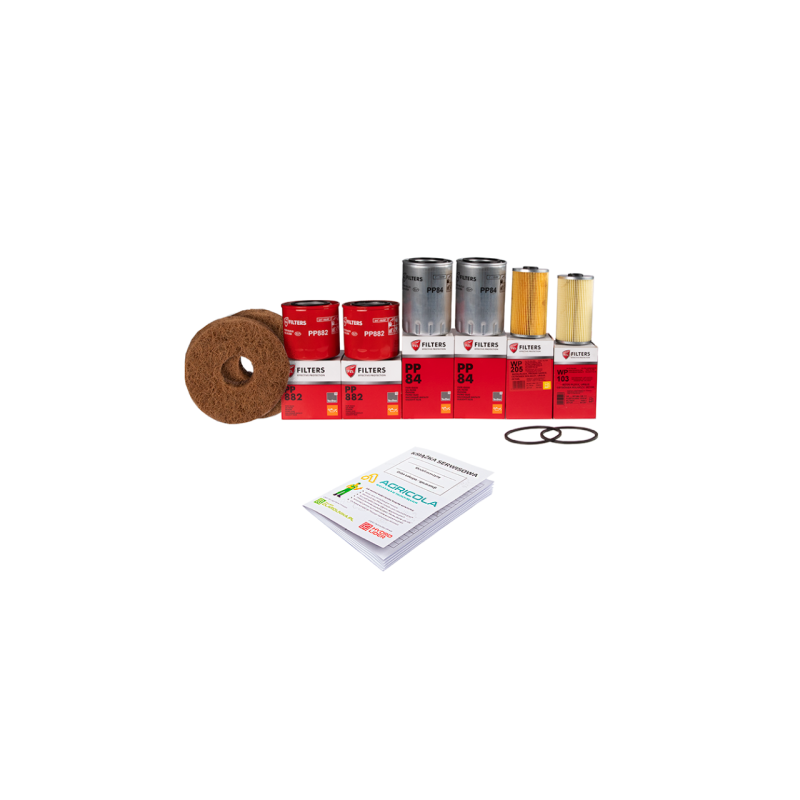 Filtrų komplektas Ursus U902/904 U1002/1004 traktoriui Alyvos filtrai + kuro filtrai + oro filtro įdėklas + serviso knygelė