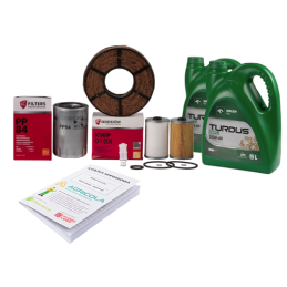 Pilnas filtrų komplektas Ursus C-360 traktoriui. Variklio alyvos filtras + kuro filtrai + kuro nuosėdų įdėklas + oro filtras + T