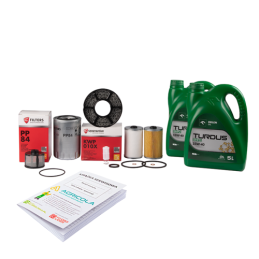 Pilnas filtrų komplektas Ursus C-330 traktoriui. Variklio alyvos filtras + kuro filtrai + kuro nusodinimo bako įdėklas + kėlimo 