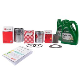 Filtrų komplektas MF4 traktoriui Variklio alyvos filtras + kuro filtras + kėlimo alyvos filtras + TURDUS 15W40 10L variklio alyv