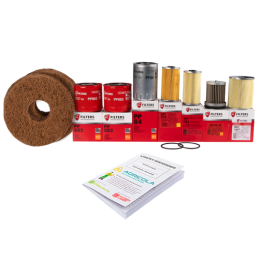 Filtrų komplektas Ursus U1222/1224 U1604/1614 traktoriui Variklio alyvos filtrai + kuro filtrai + alyvos filtro įdėklas + keltuv