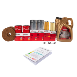 Filtrų komplektas traktoriui Ursus U902/904 U1002/1004. Alyvos filtrai + kuro filtrai + oro filtro įdėklas + NEXANOL CC 40 10L v