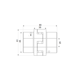 2 x FI 25 mm kumštelinė sankaba skirstytuvo pavarų dėžei
