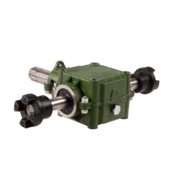 Trąšų barstytuvo centrinė kampinė pavara 1:1,44 ketaus frezuotas velenas 89 mm