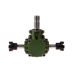 Trąšų barstytuvo centrinė kampinė pavara 1:1,44 ketaus frezuotas velenas 89 mm