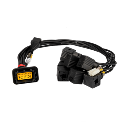 Kabelių pynė su šešiais kištukais, jungiančiais skydelį ir skirstytuvą