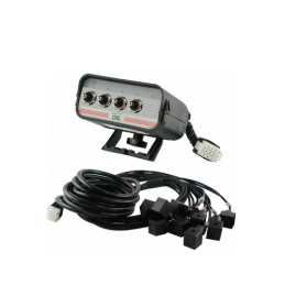 4 mygtukų valdymo skydelis su kabeliais ir kištukais 12 V hidrauliniam skirstytuvui