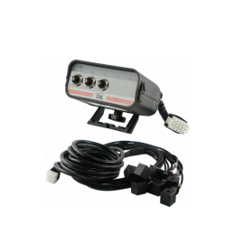 3 mygtukų valdymo skydelis su kabeliais ir kištukais 24 V hidrauliniam skirstytuvui