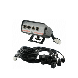 4 mygtukų valdymo skydelis su kabeliais ir kištukais 24 V hidrauliniam skirstytuvui