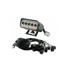 5 mygtukų valdymo skydelis su kabeliais ir kištukais 12 V hidrauliniam skirstytuvui