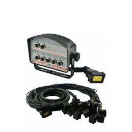 7 mygtukų valdymo skydelis su kabeliais ir kištukais 24 V hidrauliniam skirstytuvui