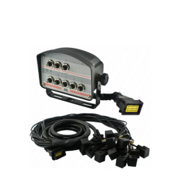 8 mygtukų valdymo skydelis su kabeliais ir kištukais 24 V hidrauliniam skirstytuvui