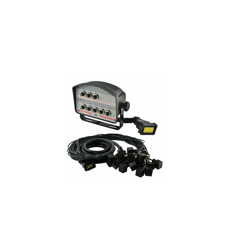 8 mygtukų valdymo skydelis su kabeliais ir kištukais 24 V hidrauliniam skirstytuvui