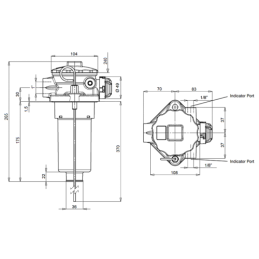 RFA220CV1BB5 bake montuojamas grįžtamasis filtras
