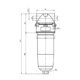 Aukšto slėgio hidraulinis filtras SPM 302 FV1 CB4 03X