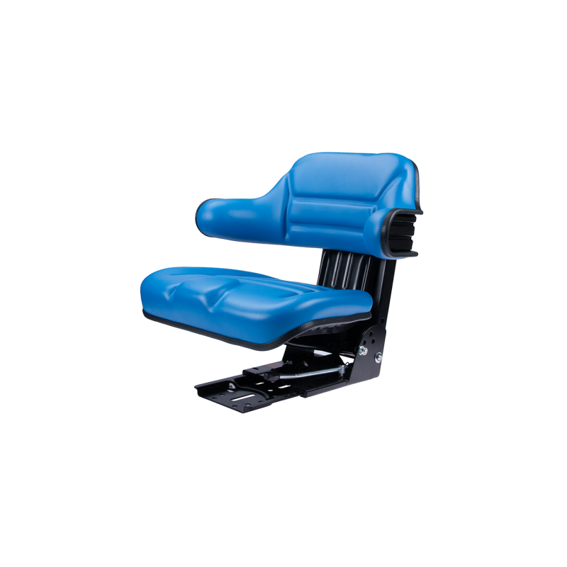 Universali padalinta sėdynė su PVC porankiu traktoriams ir mašinoms, mėlyna Ursus C-330 C-360 Massey Ferguson MF 235 ir 255 Zeto