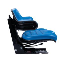 Universali padalinta sėdynė su PVC porankiu traktoriams ir mašinoms, mėlyna Ursus C-330 C-360 Massey Ferguson MF 235 ir 255 Zeto