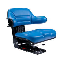 Universali padalinta sėdynė su PVC porankiu traktoriams ir mašinoms, mėlyna Ursus C-330 C-360 Massey Ferguson MF 235 ir 255 Zeto