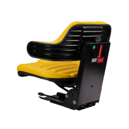 Universali padalinta sėdynė PVC su porankiu traktoriams ir mašinoms, geltona Ursus C-330 C-360 Massey Ferguson MF 235 ir 255 Zet