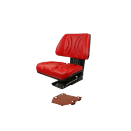 Universali padalinta sėdynė traktoriams ir mašinoms su laikikliu, raudona C-360