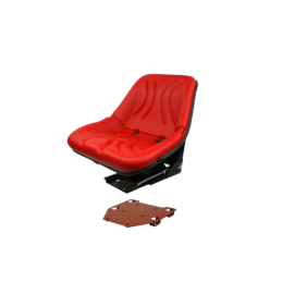 Universali viengulė sėdynė traktoriams ir mašinoms su laikikliu, raudona C360
