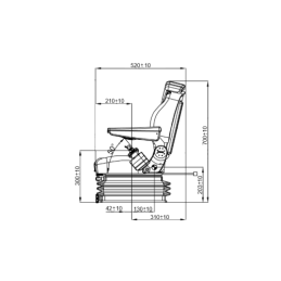 Mechaninė sėdynė traktoriui Ursus C-330 C-360