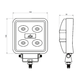 Darbo žibintas 5xLED 500 LM 14W + jungtis
