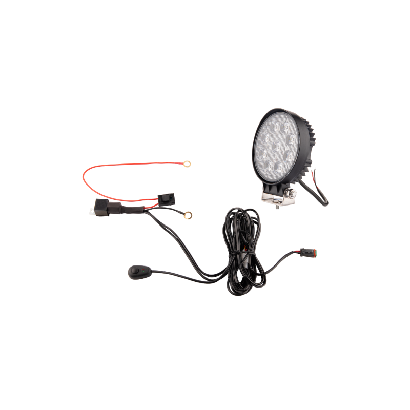 Darbo žibintas 9xLED 1430 LM 24W + jungtis