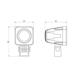Darbo žibintas 1xLED 805 LM 4W + jungtis