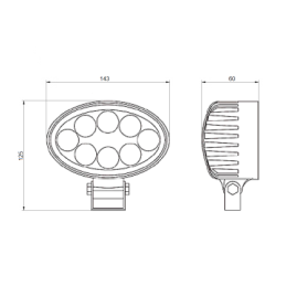 Darbo žibintas 8xLED 1920 LM 24W + jungtis