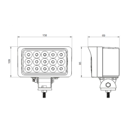 Darbo žibintas 15xLED 1720 LM 26W + jungtis