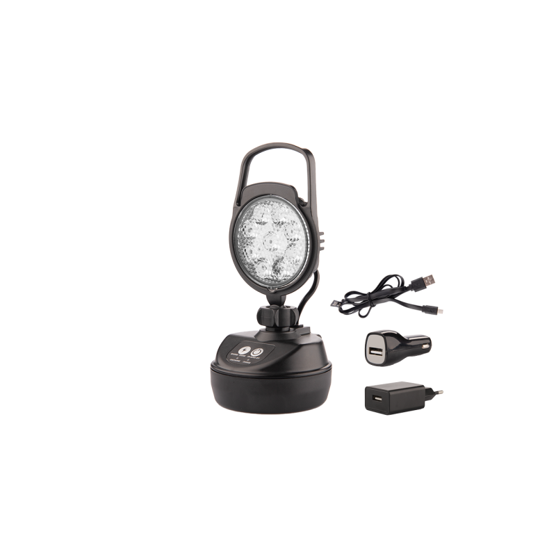 Halogeninis darbo žibintas 9xLED 9W + jungtis