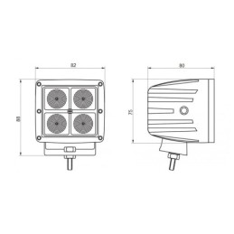 Darbo žibintas 4xLED 1000 LM 16W + jungtis
