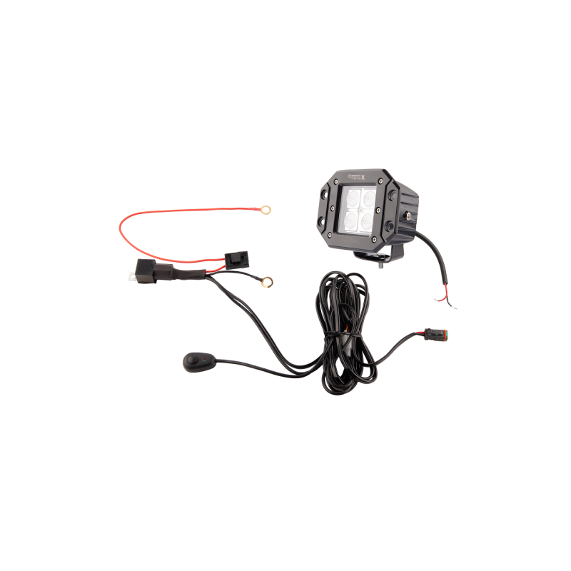 Darbo žibintas 4xLED 600LM 14W + jungtis