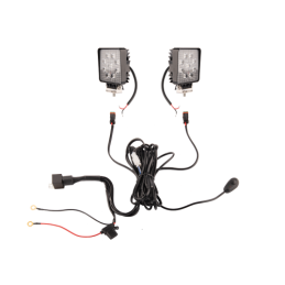 Du darbo žibintai 9xLED 1430 LM 24W + jungtis