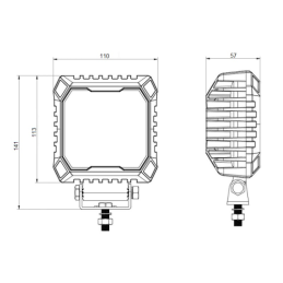 Darbo žibintas 12xLED 4400 LM 40W + jungtis