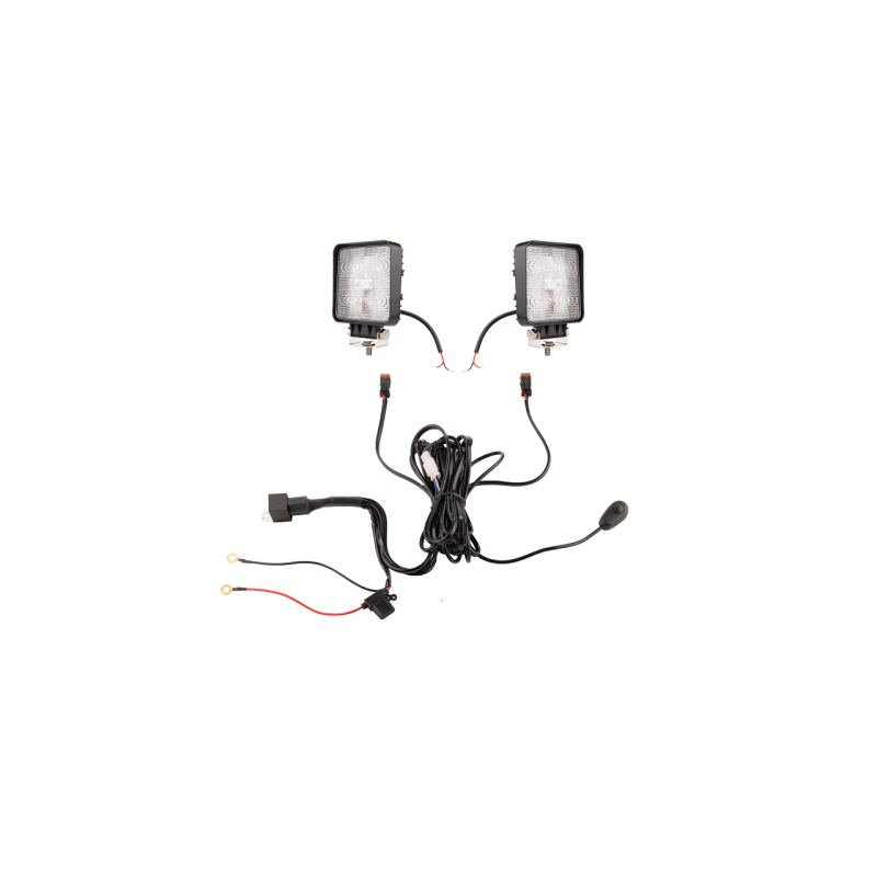 Du darbo žibintai 5xLED 500 LM 14W + jungtis