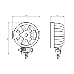 Darbo žibintas 17xLED 3825 LM 33W + jungtis