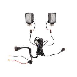 Du darbo žibintai 9xLED 1430 LM 24W + jungtis