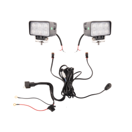 Du darbo žibintai 6xLED 1100 LM 18W + jungtis