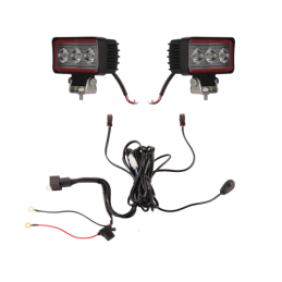 Du darbo žibintai 3xLED 664 LM 7.1W + jungtis